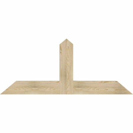 Ekena Millwork Portland Rough Sawn Timber Gable Bracket, Douglas Fir, 60"W x 25"H x 4"D x 6"F, 10/12 Pitch GBW060X25X0406POR00RDF